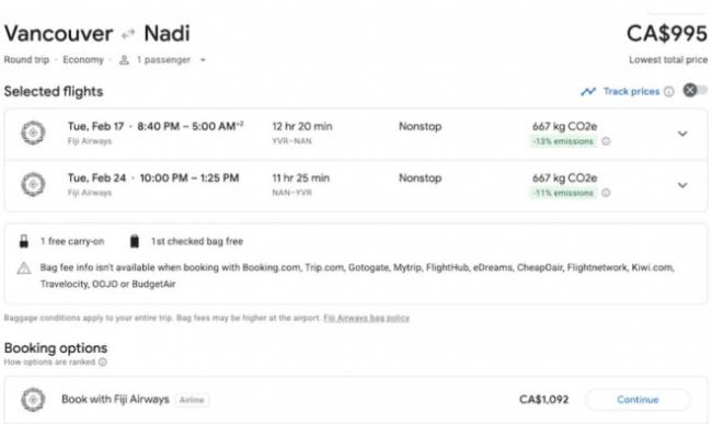 四百多刀！温哥华往返中国机票白菜价