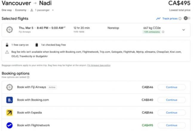 四百多刀！温哥华往返中国机票白菜价