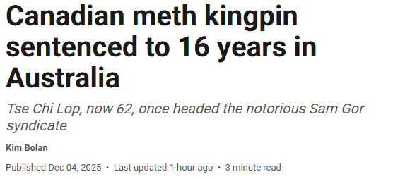 轰动国际!加国华人"毒王"异国被重判 轰动国际!加国华人"毒王"异国被重判