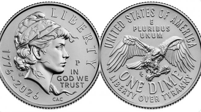 美国独立250周年纪念币设计曝光