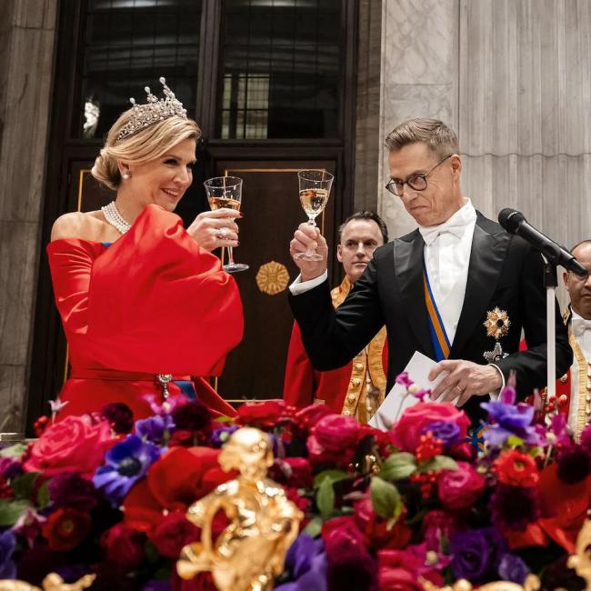 荷兰大公主惊艳国宴,大黄钻夺目,体态健壮 荷兰大公主惊艳国宴,大黄钻夺目,体态健壮