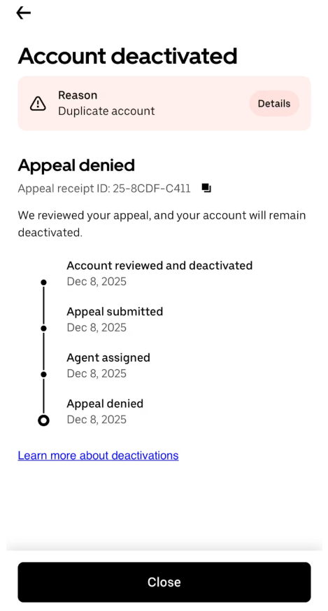 多伦多华人遭Uber永久封号!干了4年、98%好评 多伦多华人遭Uber永久封号!干了4年、98%好评