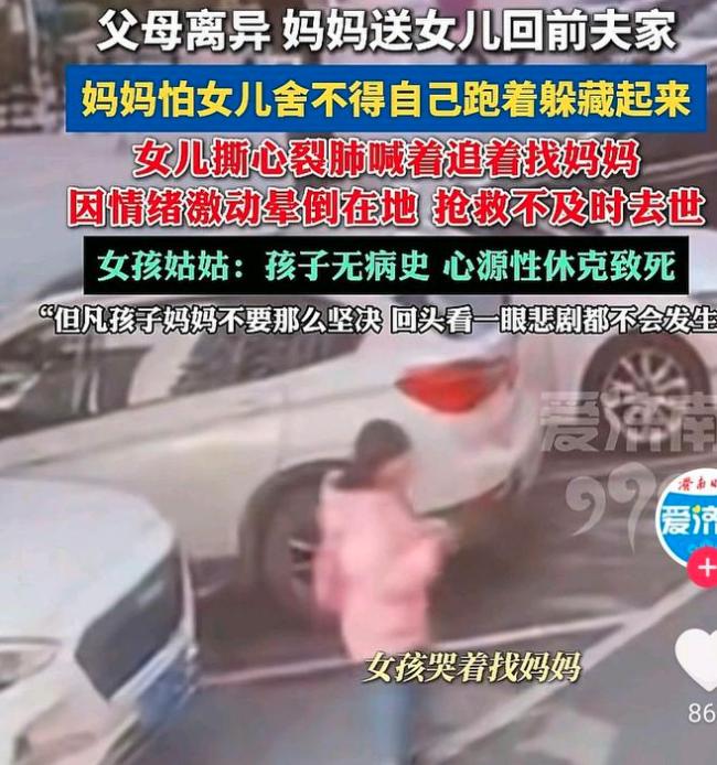 母亲躲藏致女童情绪崩溃 当街死亡 内情令人唏嘘
