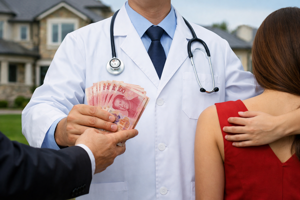 吃数百万回扣 中国医院院长爽买别墅、娶多妻