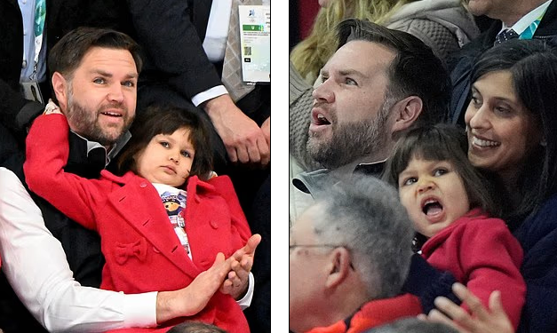 万斯4岁女儿冬奥会上抢风头 活泼却也惹争议