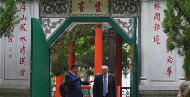 川普大赞中南海“很美”“我可能不想走了” 川普大赞中南海“很美”“我可能不想走了”
