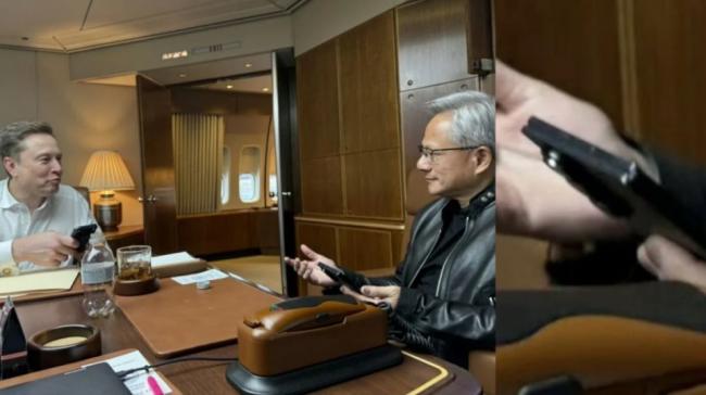 马斯克黄仁勋空军一号照曝光,手机竟然不是苹果 马斯克黄仁勋空军一号照曝光,手机竟然不是苹果