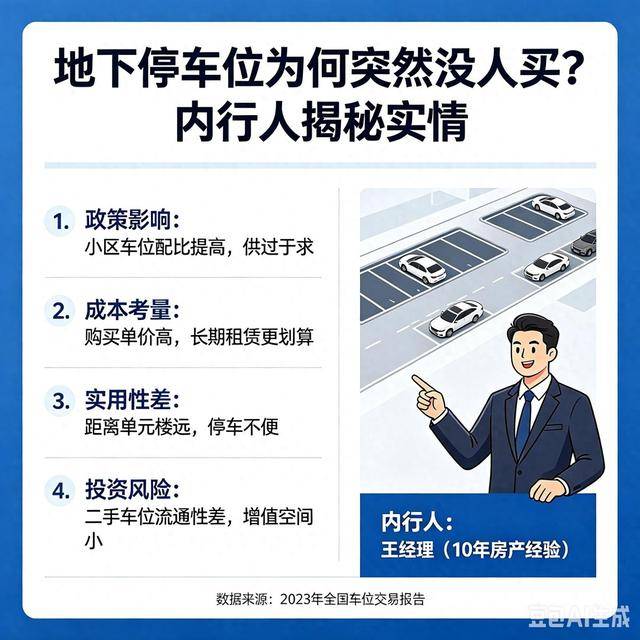 为什么地下停车位突然没人买了？内行人说出实情