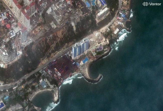 委内瑞拉地震前后卫星图：建筑大面积坍塌