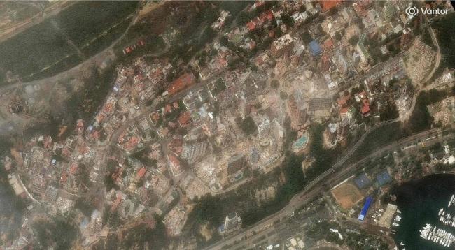 委内瑞拉地震前后卫星图：建筑大面积坍塌