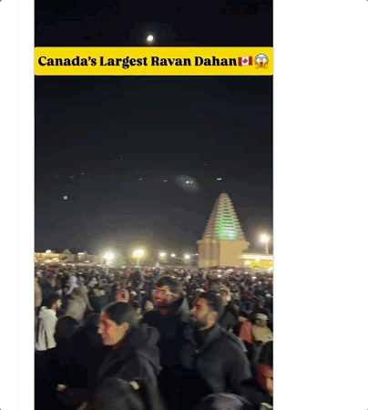 1万印度人焚烧巨型神像!多伦多周末30万人挤爆 1万印度人焚烧巨型神像!多伦多周末30万人挤爆