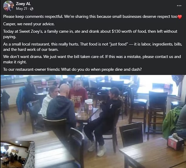 大吃0美元霸王餐！店主一怒之下做了这件事